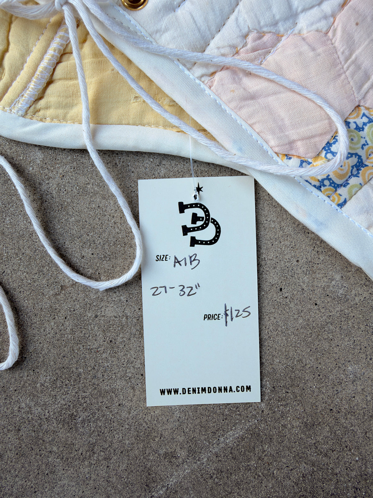 Flower Quilt Bra Top (A/B CUP) 27" - 32"