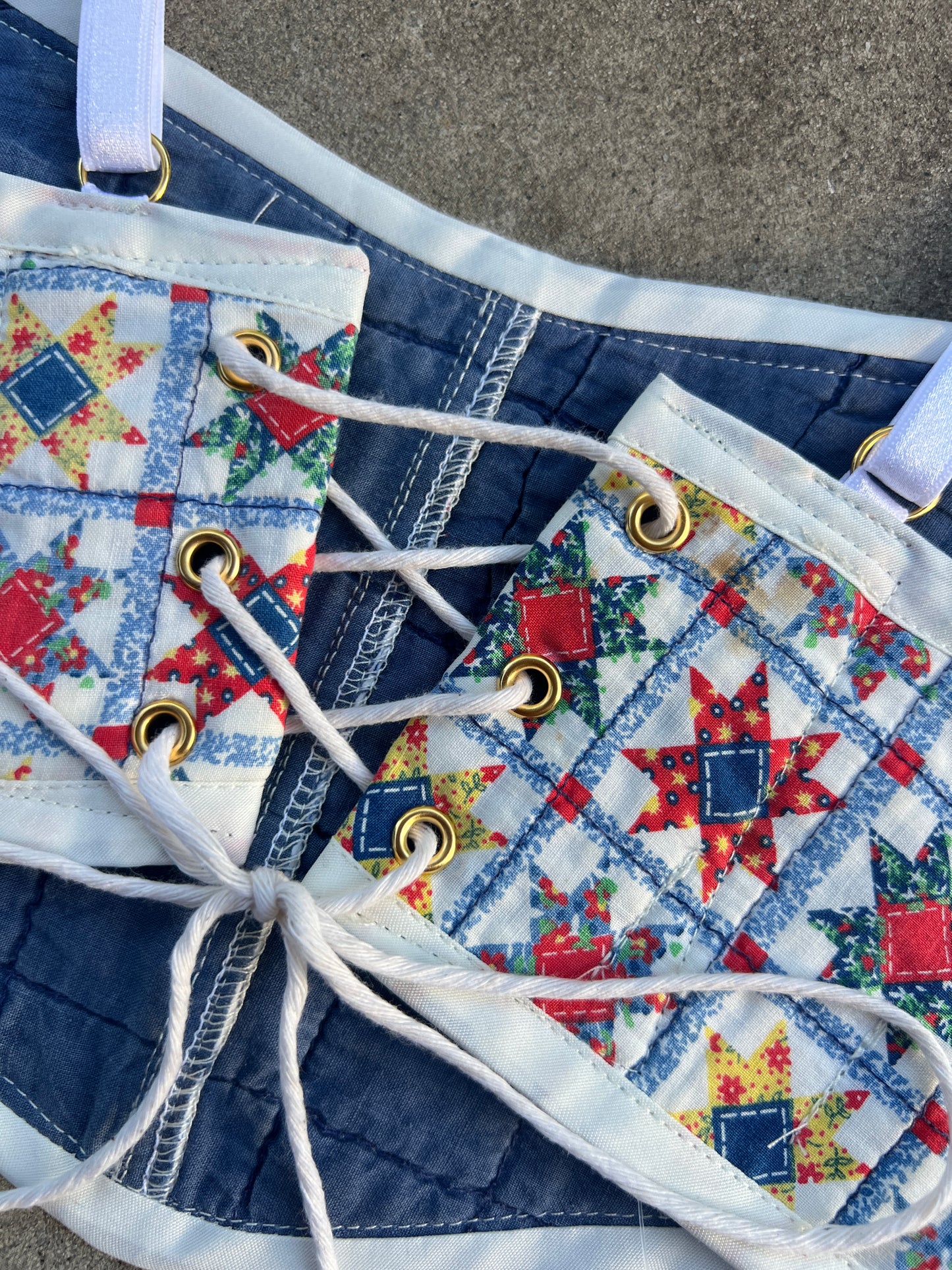 Star Quilt Bra Top (A/B CUP) 27" - 31"