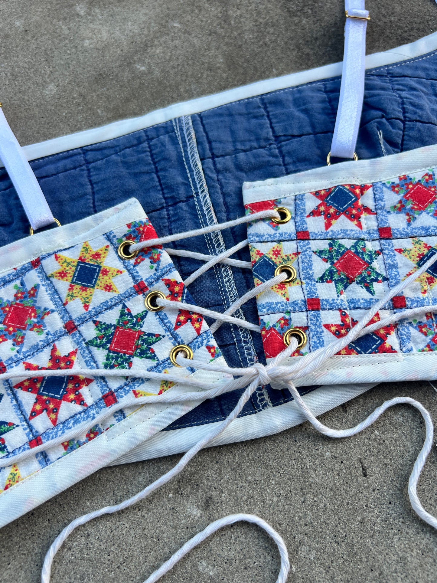 Stars Quilt Bra Top (DD CUP) 26"-30"