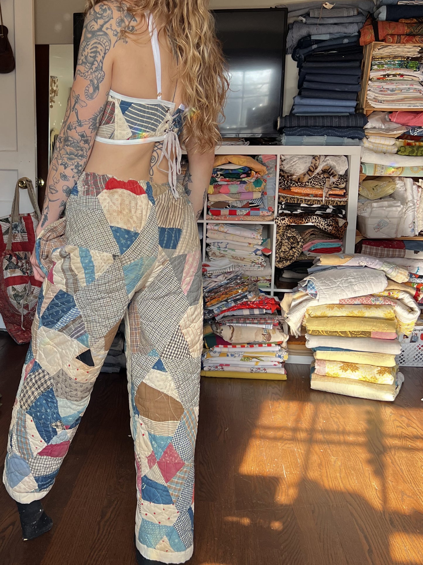 Crazy Quilt Straight Leg Pant
