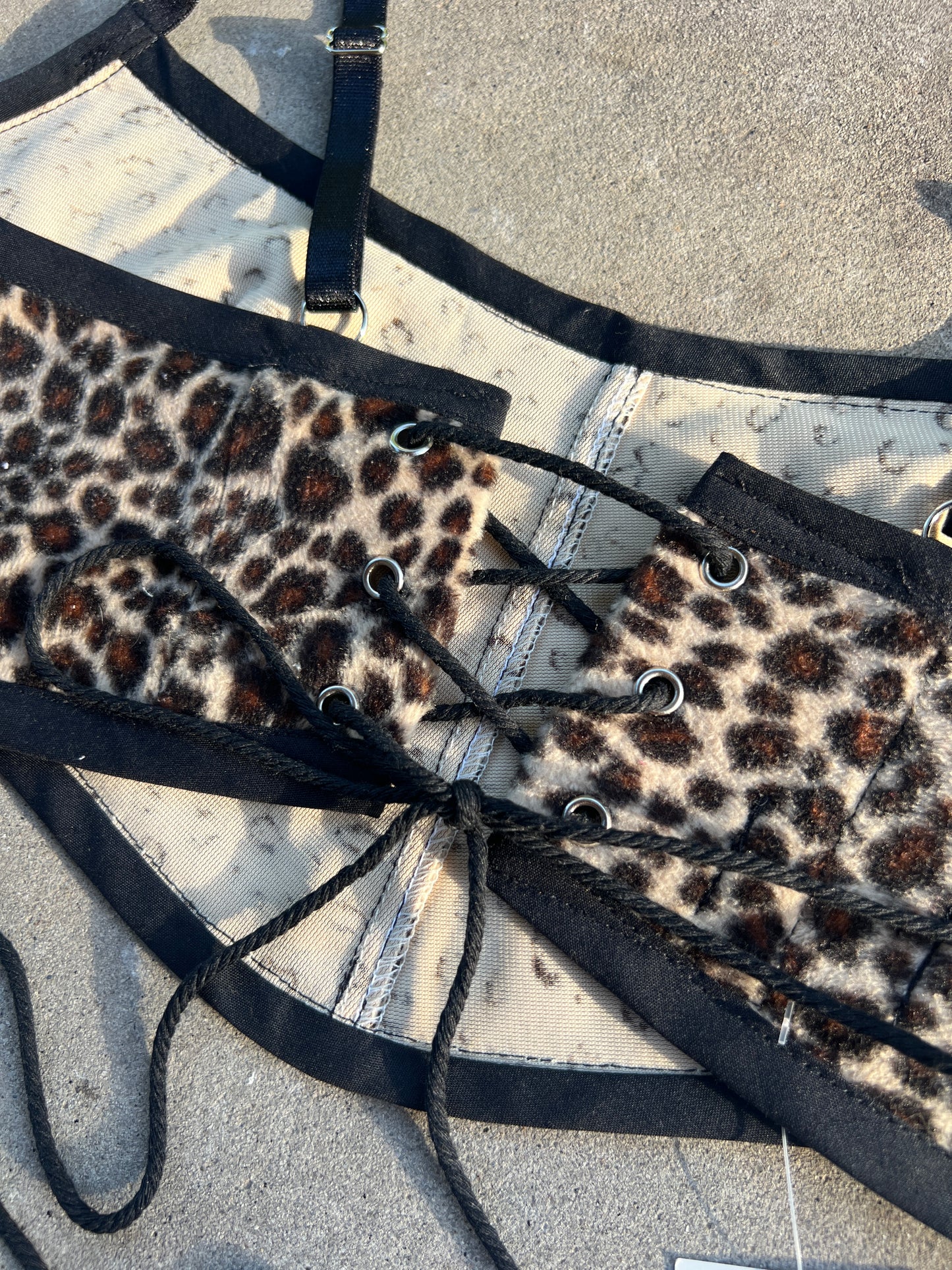 Leopard Quilt Bra Top (A/B CUP) 28" - 32"