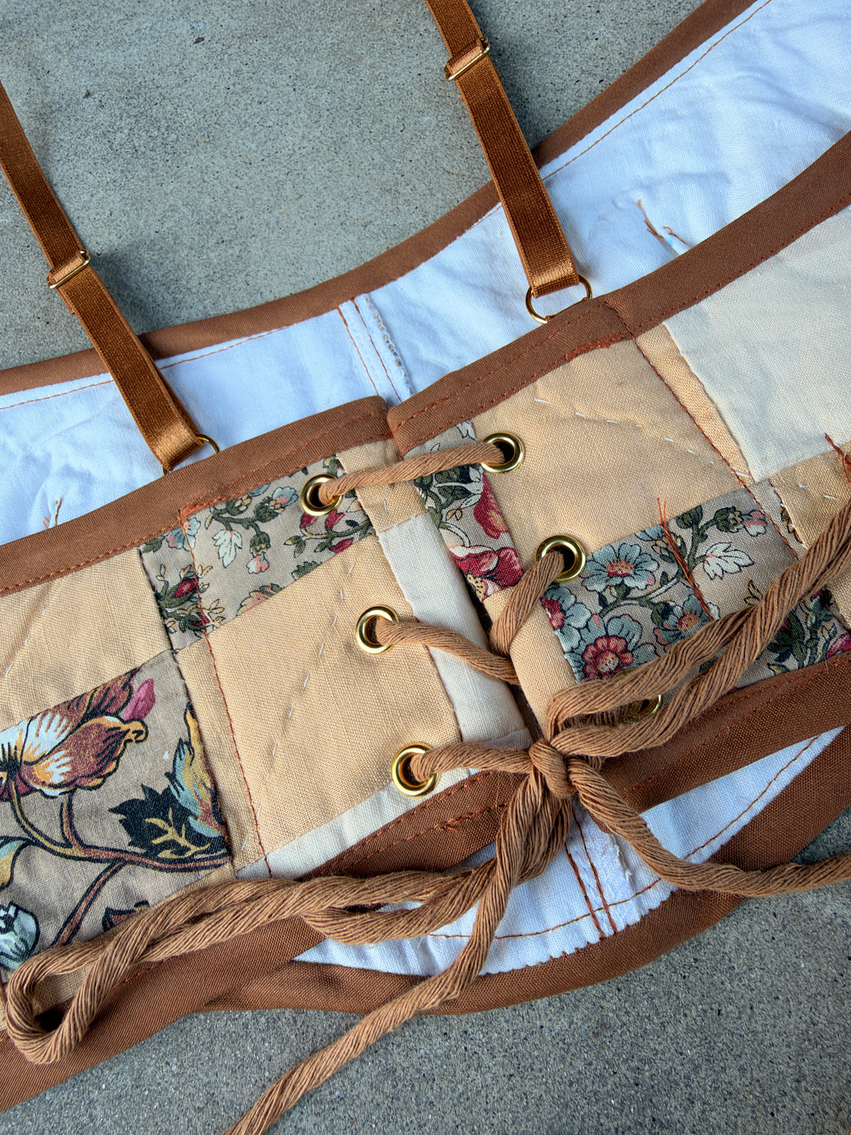 Cocoa Quilt Bra Top (A/B CUP) 27" - 32"