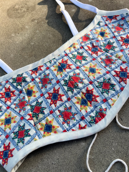 Star Quilt Bra Top (A/B CUP) 27" - 31"