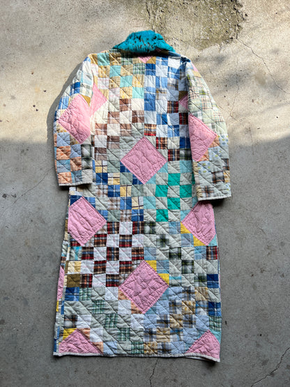 Quilt Jacket w/ Fur Collar
