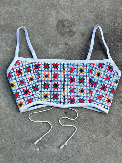 Stars Quilt Bra Top (DD CUP) 26"-30"