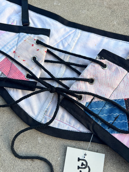 Scrappy Quilt Bra Top (C/D CUP) 28"-32"