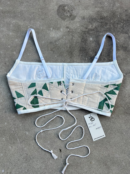 Green Quilt Bra Top (DD CUP) 27"-32"
