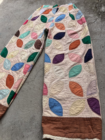 Fall Leaves Barrel Leg Quilt Pant
