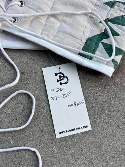 Green Quilt Bra Top (DD CUP) 27"-32"