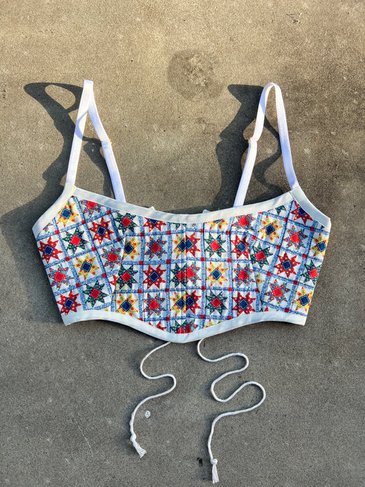 Star Quilt Bra Top (A/B CUP) 27" - 31"