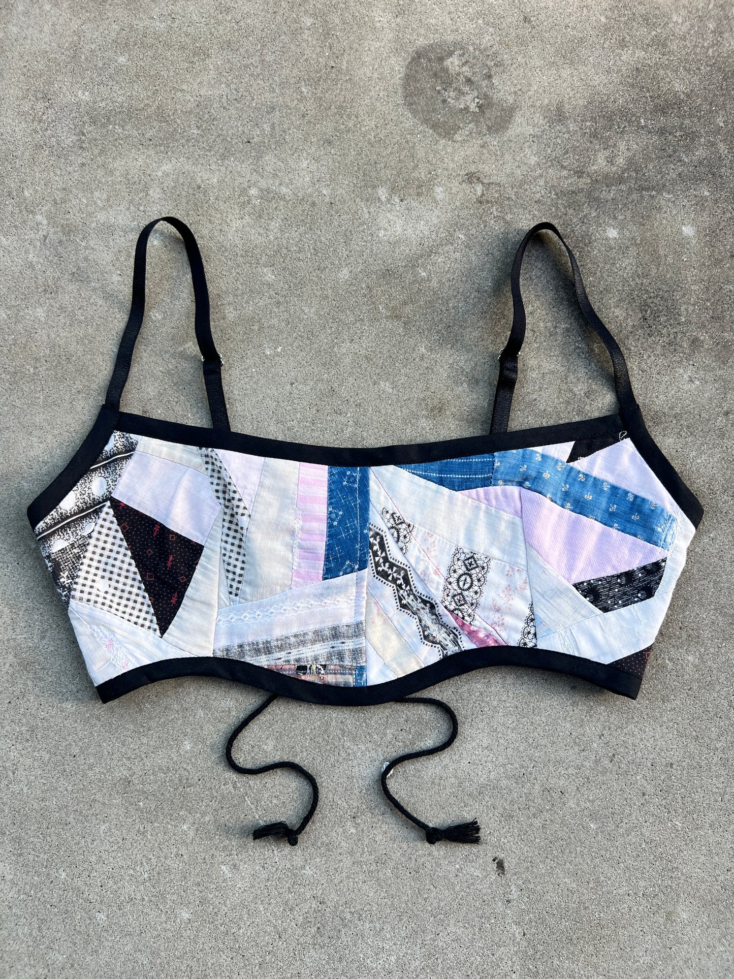 Scrappy Quilt Bra Top (C/D CUP) 28"-32"