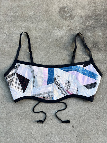 Scrappy Quilt Bra Top (C/D CUP) 28"-32"