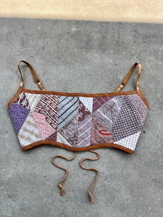 Cocoa Quilt Bra Top (DD CUP) 27"-32"