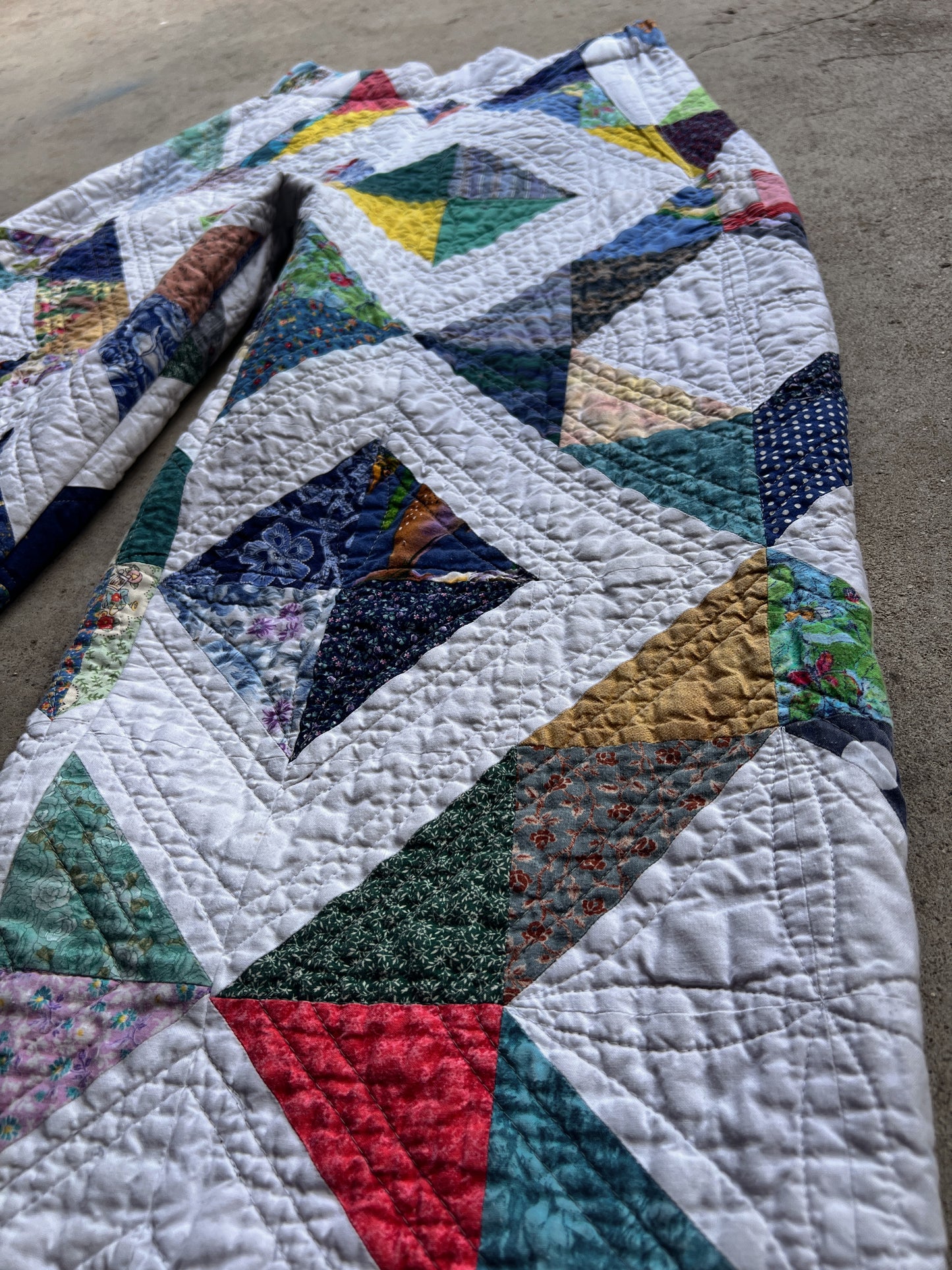 Barrel Leg Quilt Pant