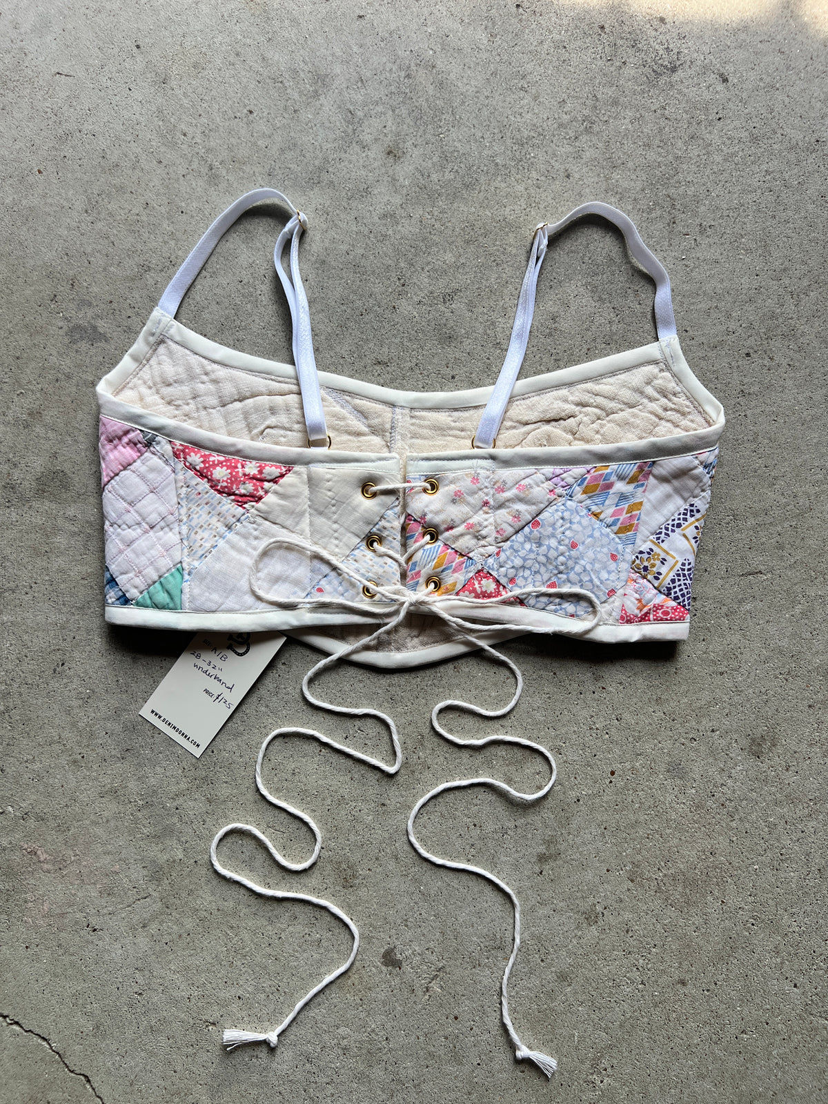 Patchy Quilt Bra Top (A/B CUP) 28" - 32"