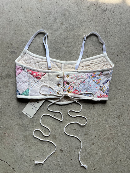 Patchy Quilt Bra Top (A/B CUP) 28" - 32"