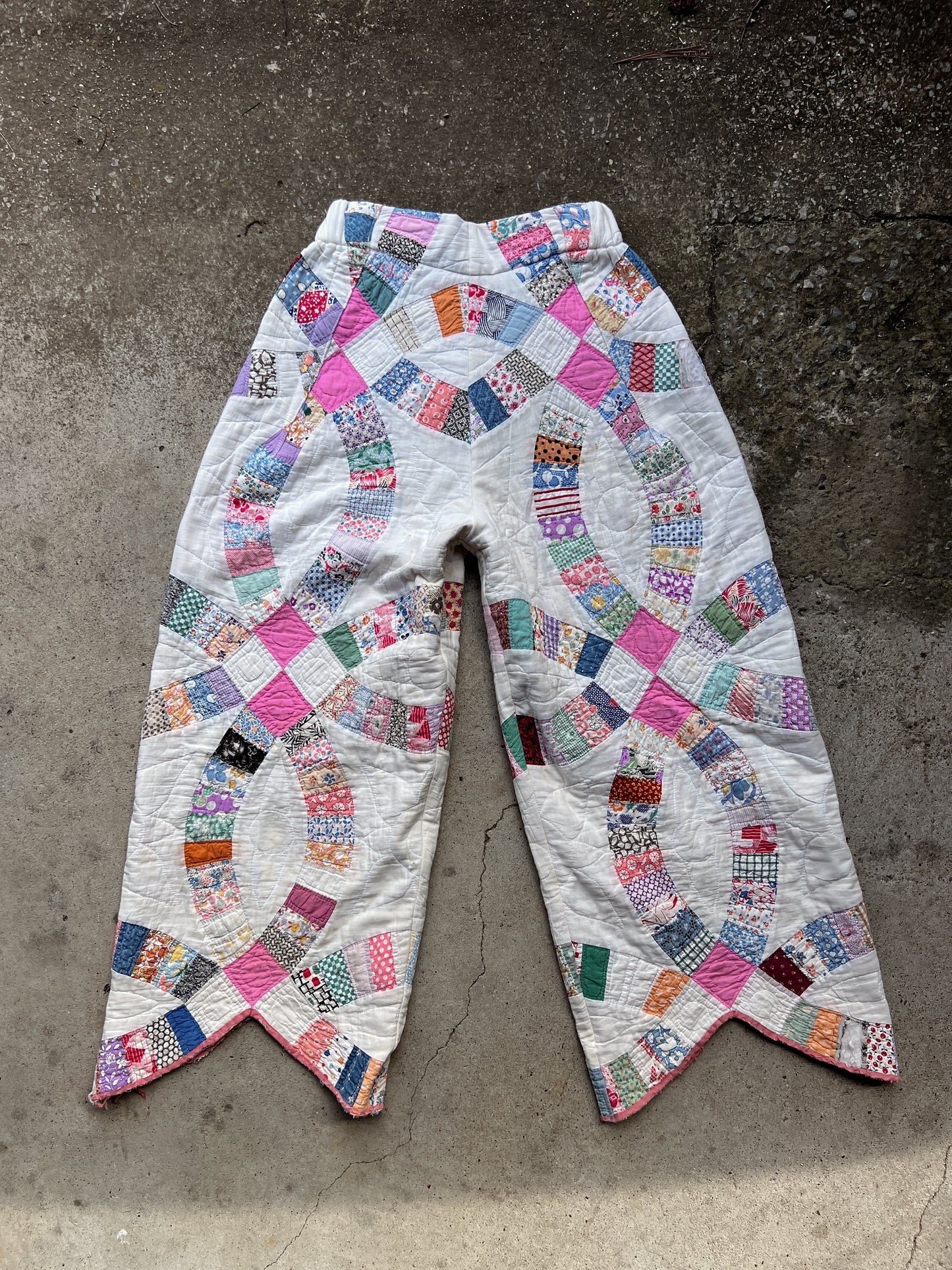 Pink Barrel Leg Quilt Pant