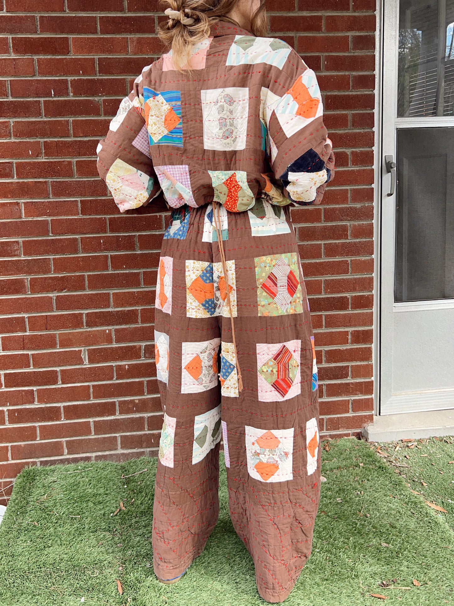 Brown Crop Quilt Jacket