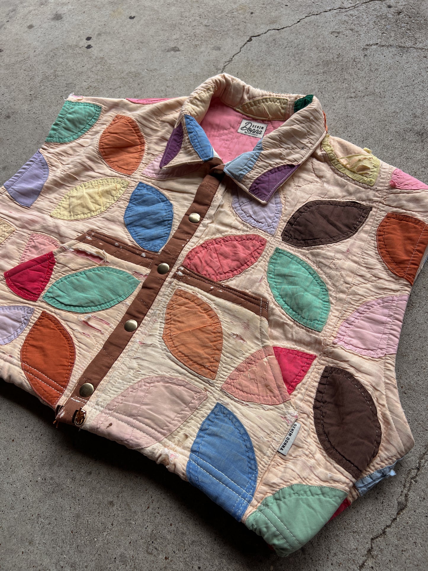 Fall Leaves Crop Quilt Vest