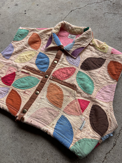 Fall Leaves Crop Quilt Vest