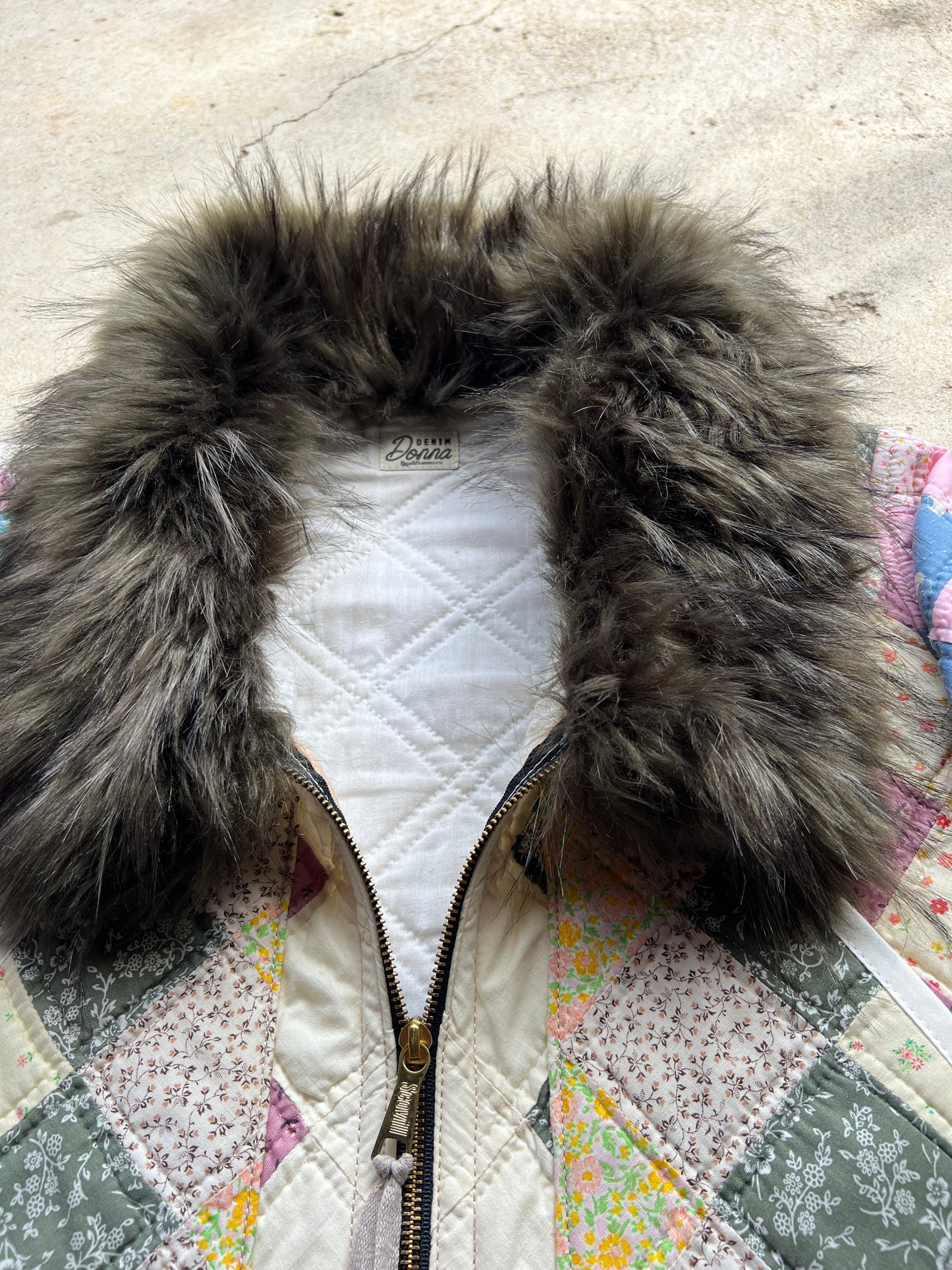 Quilt Jacket w/ Faux Fur