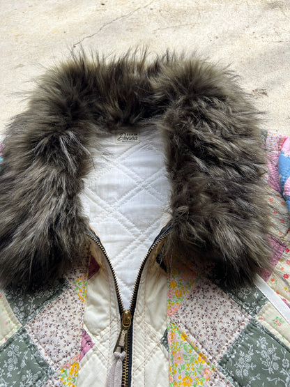 Quilt Jacket w/ Faux Fur
