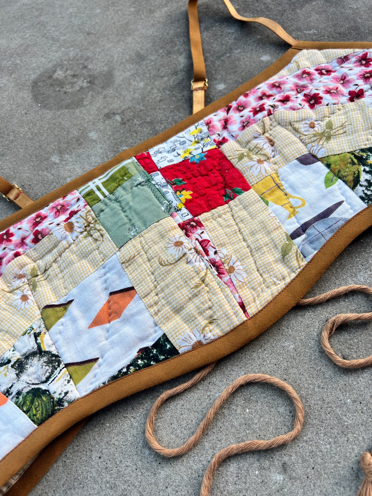 Yellow Quilt Bra Top (DD CUP) 32"-36"
