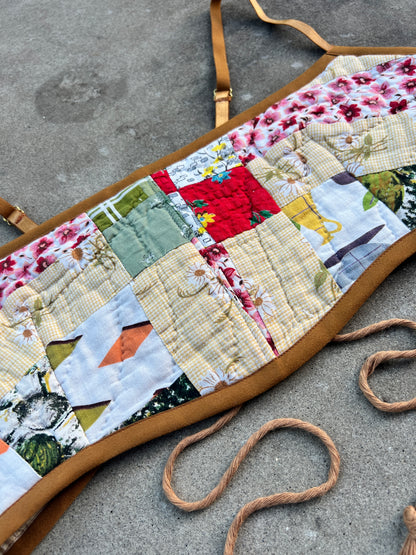 Yellow Quilt Bra Top (DD CUP) 32"-36"
