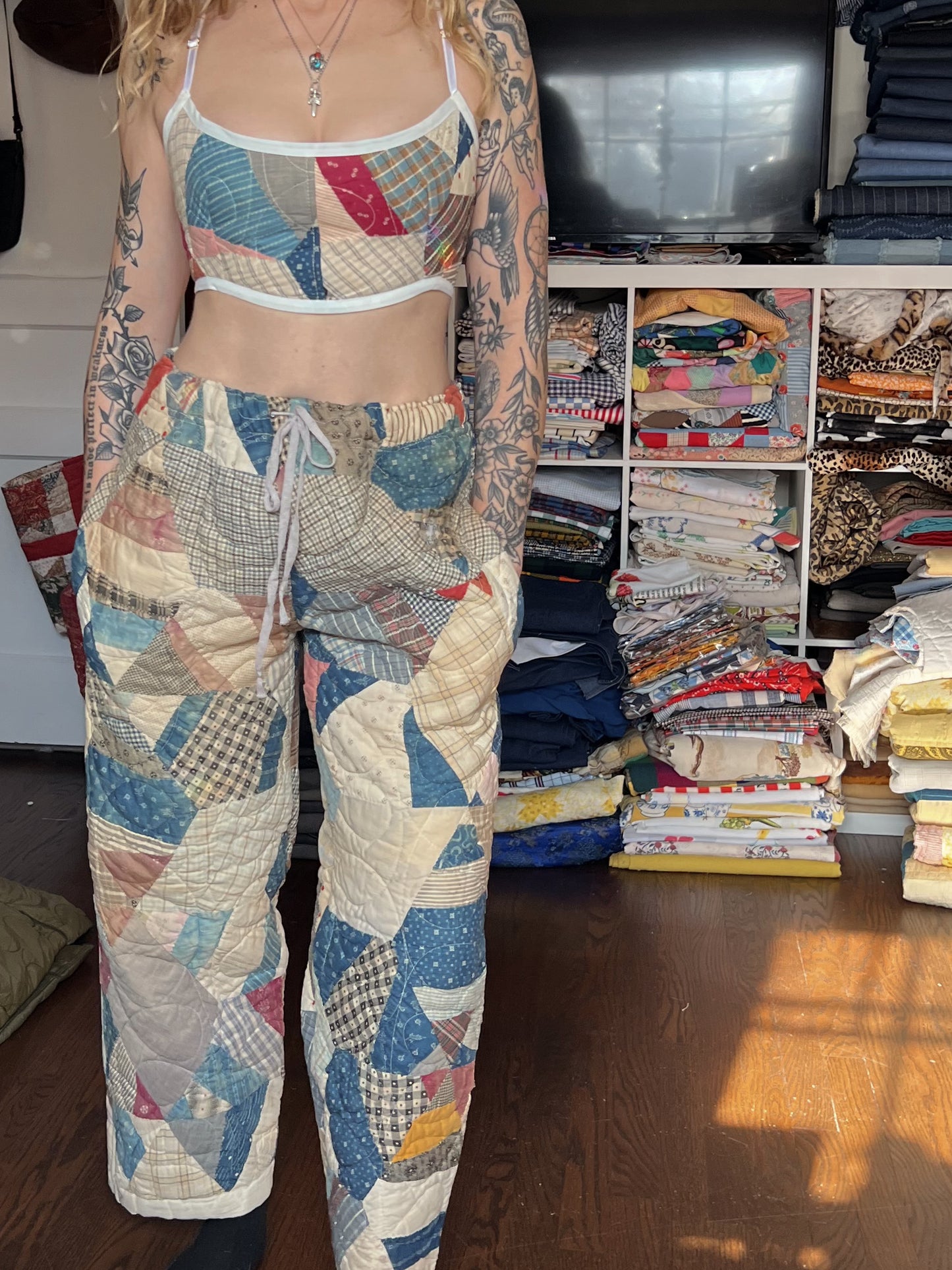 Crazy Quilt Straight Leg Pant