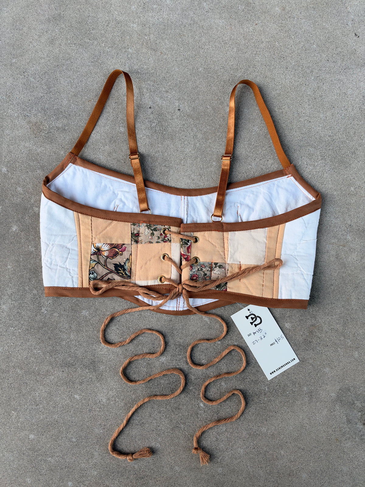 Cocoa Quilt Bra Top (A/B CUP) 27" - 32"
