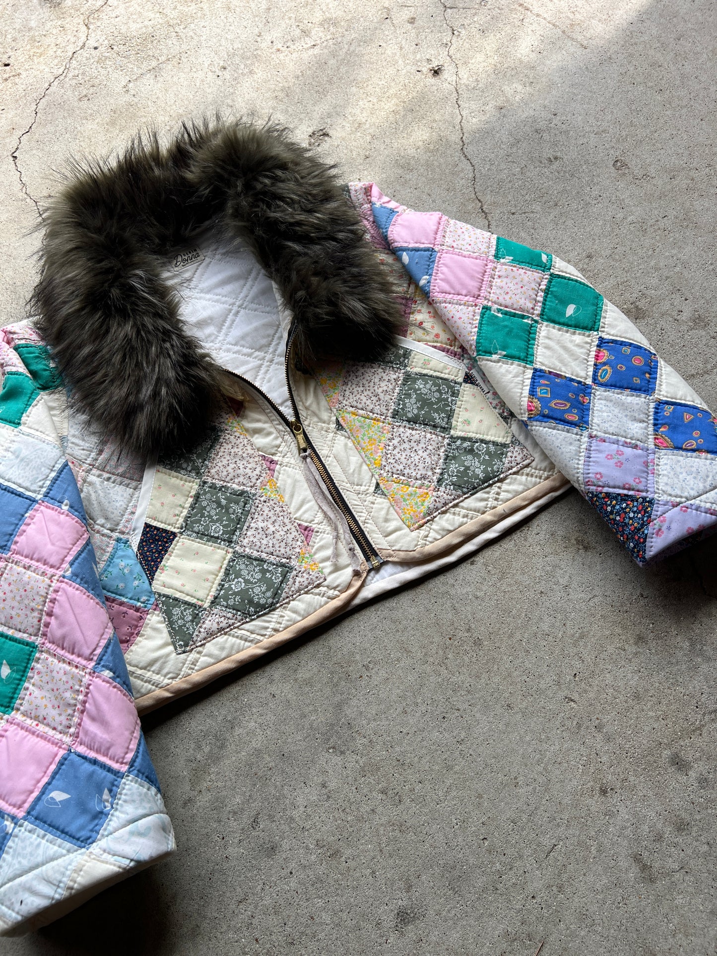 Quilt Jacket w/ Faux Fur