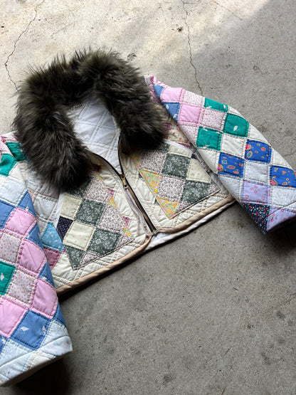 Quilt Jacket w/ Faux Fur
