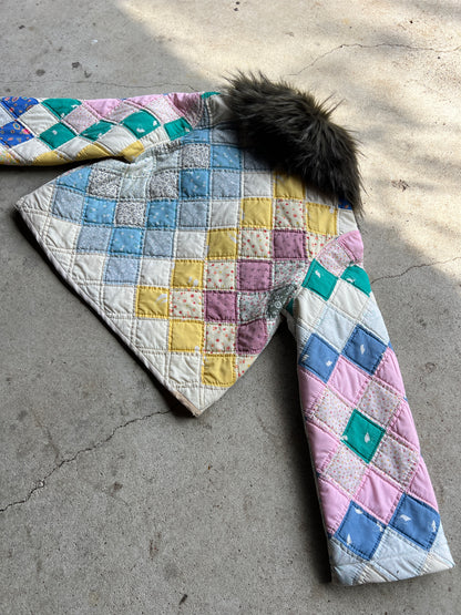Quilt Jacket w/ Faux Fur
