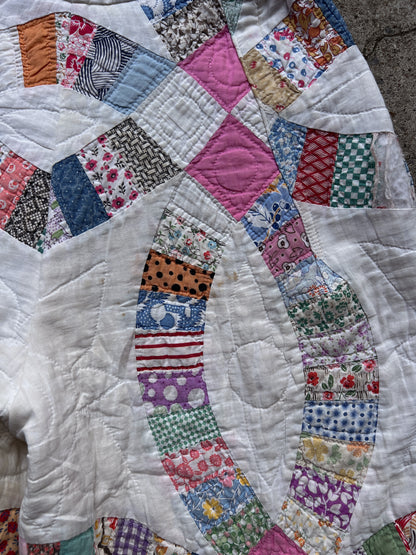 Pink Barrel Leg Quilt Pant