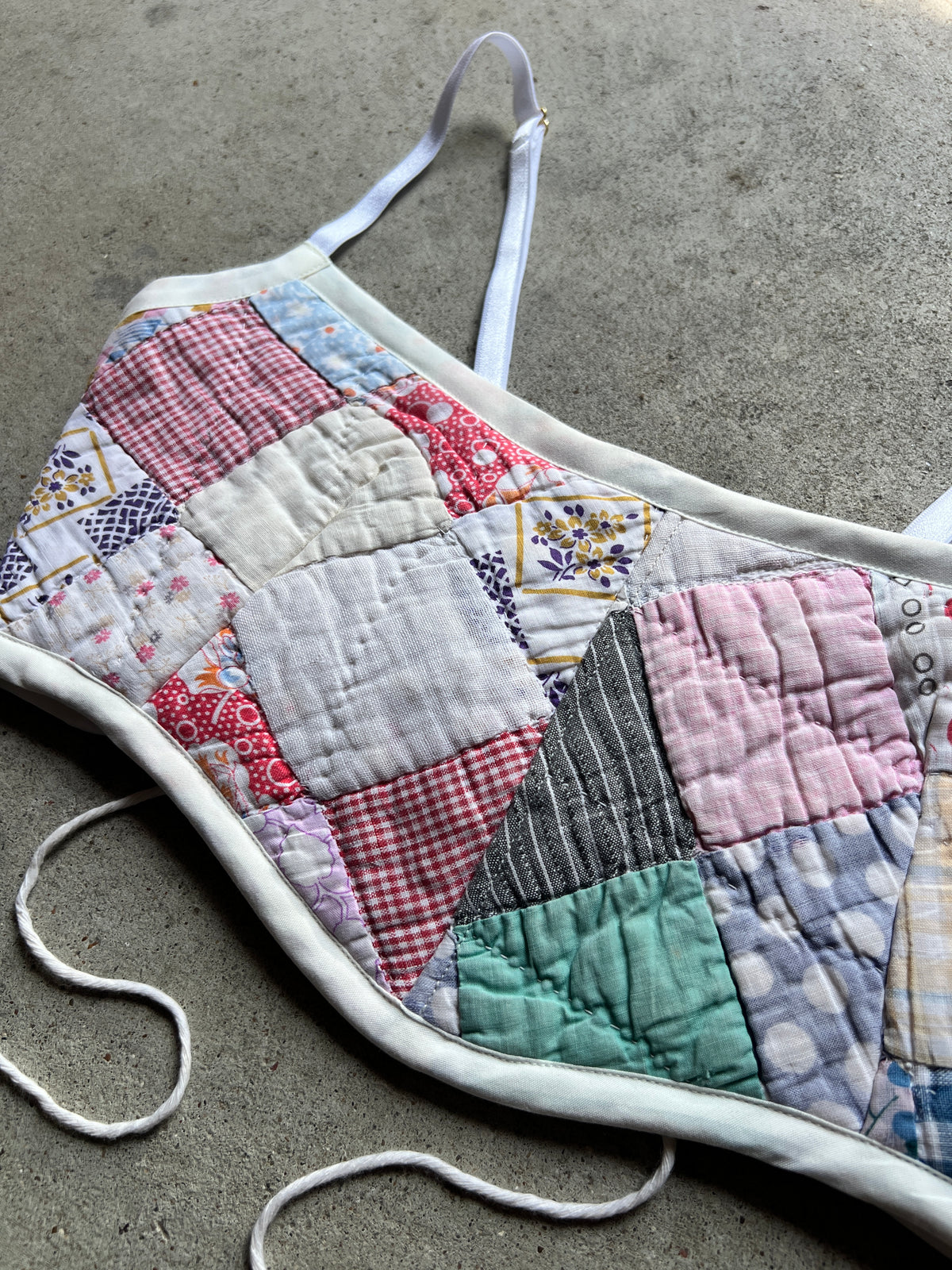 Patchy Quilt Bra Top (A/B CUP) 28" - 32"