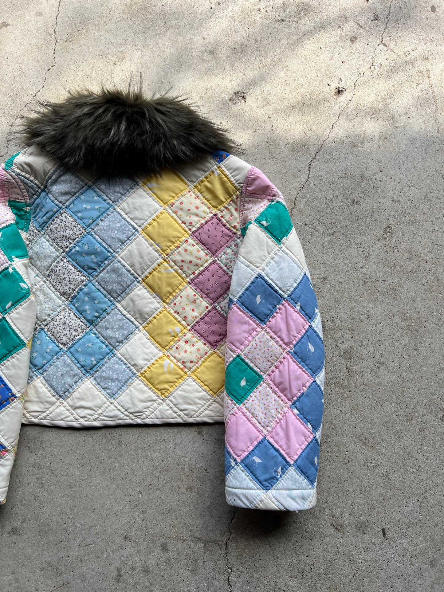 Quilt Jacket w/ Faux Fur