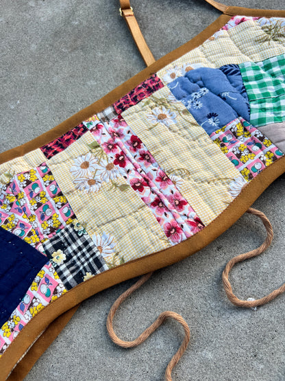 Yellow Quilt Bra Top (C/D CUP) 29"-33"