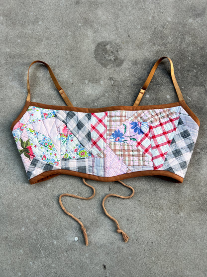 Pink Quilt Bra Top (DD CUP) 31"-36"