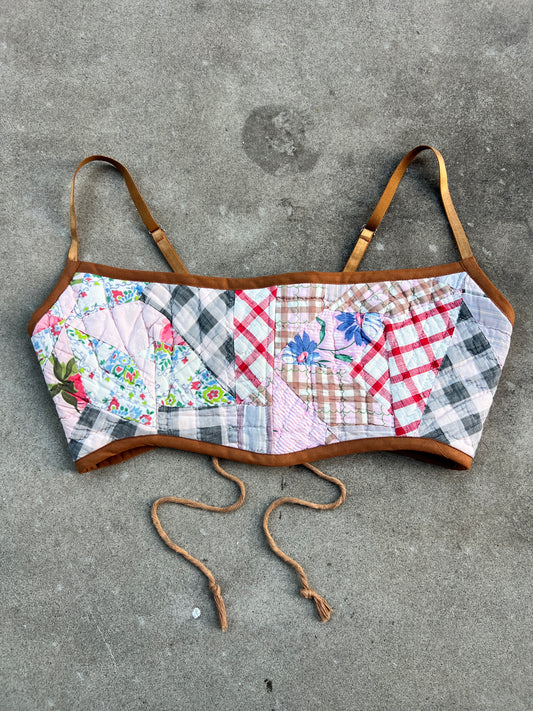 Pink Quilt Bra Top (DD CUP) 31"-36"