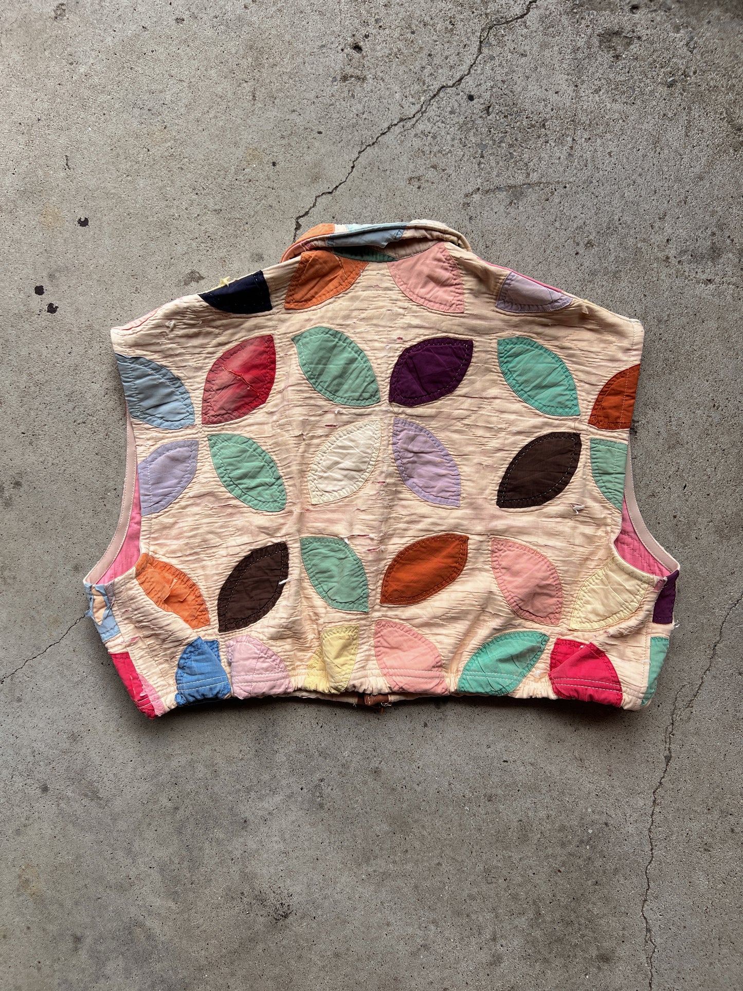 Fall Leaves Crop Quilt Vest