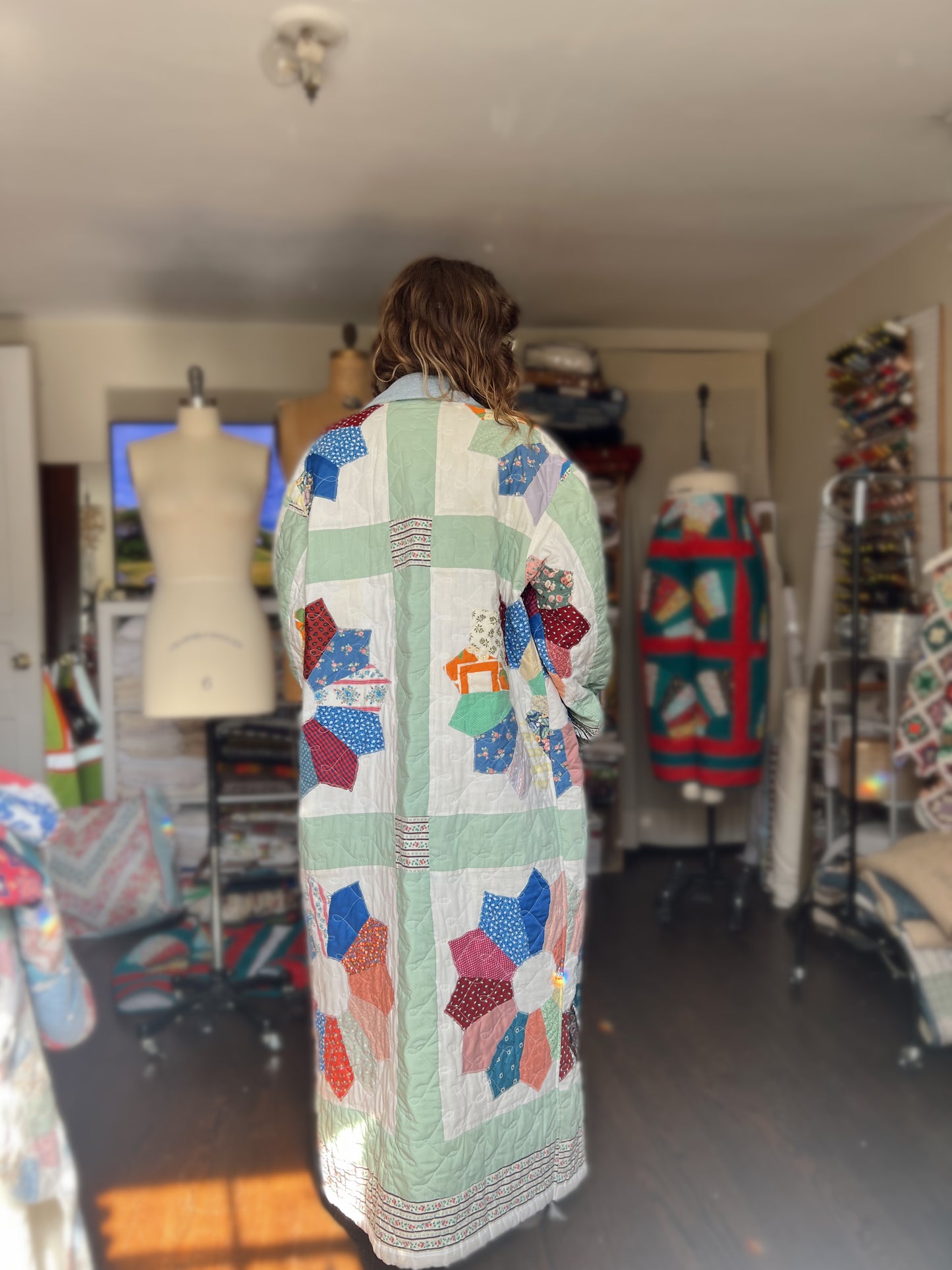 Floor Length Quilt Coat