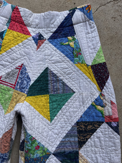 Barrel Leg Quilt Pant