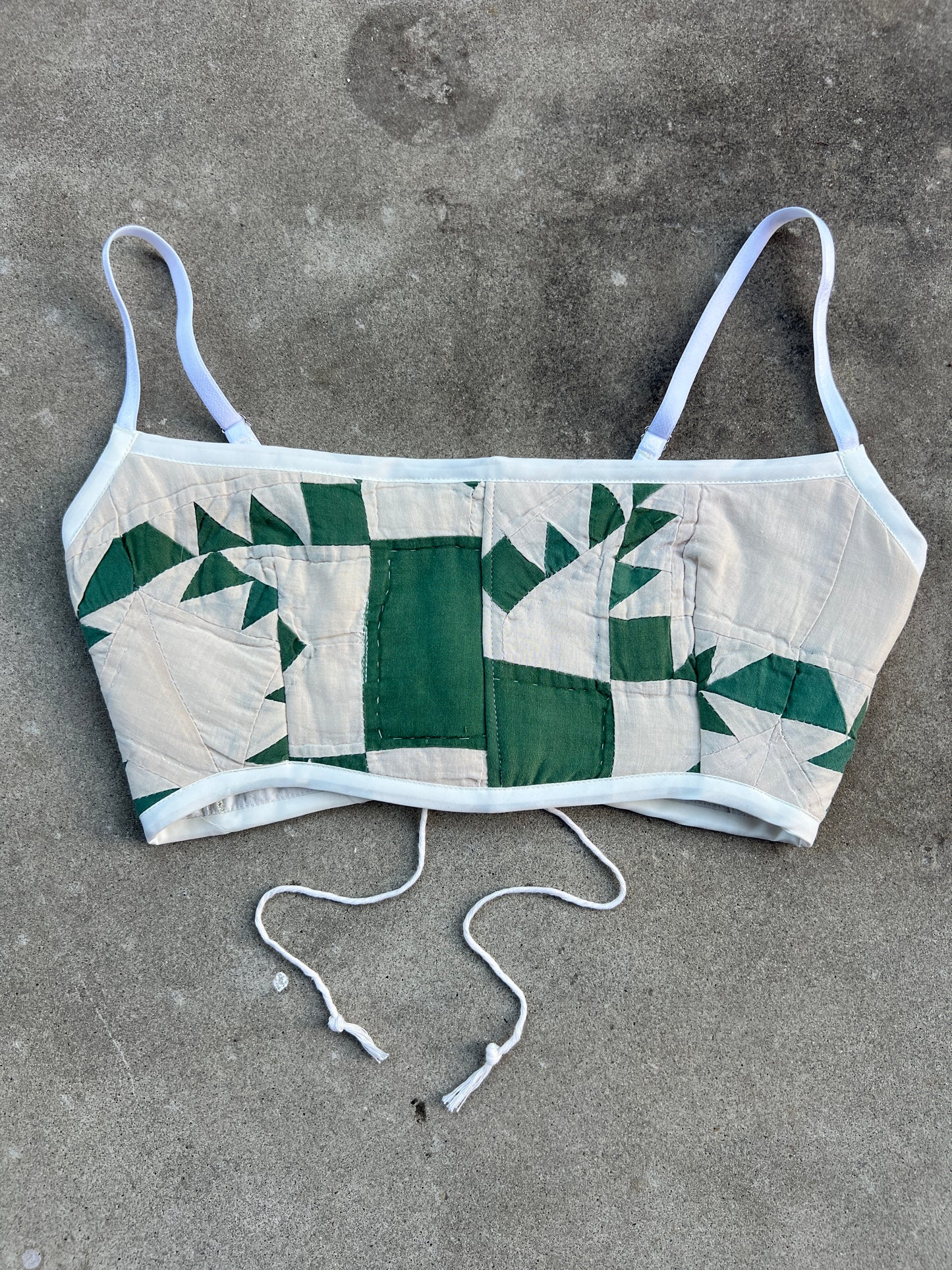 Green Quilt Bra Top (DD CUP) 27"-32"