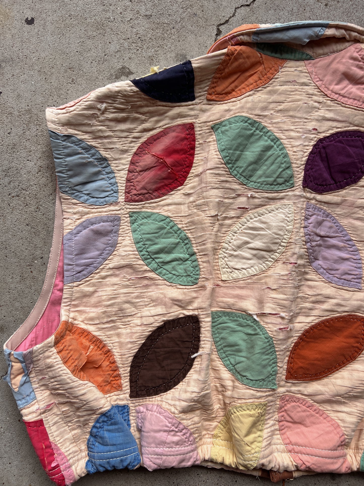 Fall Leaves Crop Quilt Vest