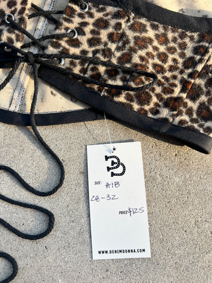 Leopard Quilt Bra Top (A/B CUP) 28" - 32"