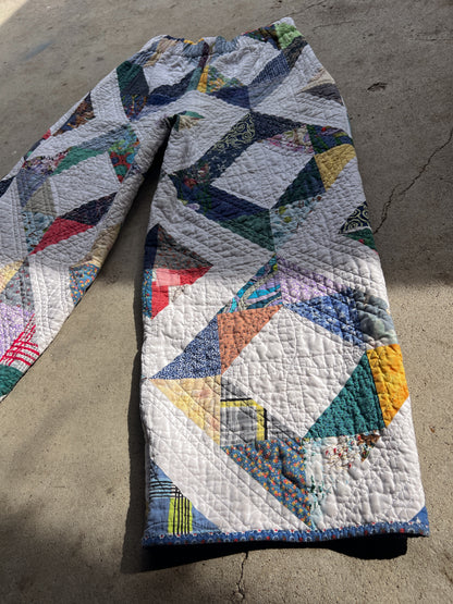 Barrel Leg Quilt Pant