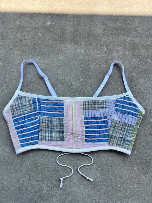 Plaid Quilt Bra Top (DD CUP) 31"-36"