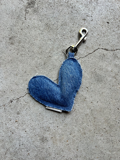 Denim Heart Keychain