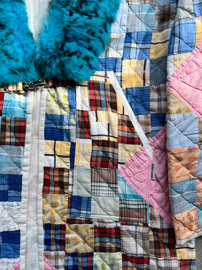Quilt Jacket w/ Fur Collar