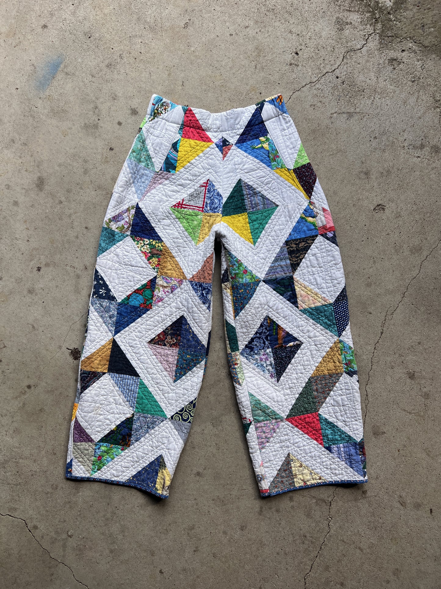 Barrel Leg Quilt Pant